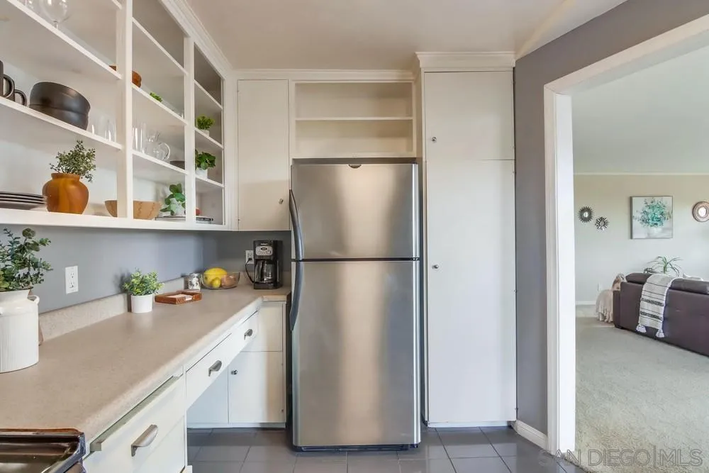 2701 2nd Avenue, Unit 201 San Diego, CA 92103 - Photo 21 of 39 a kitchen with a refrigerator and cabinets