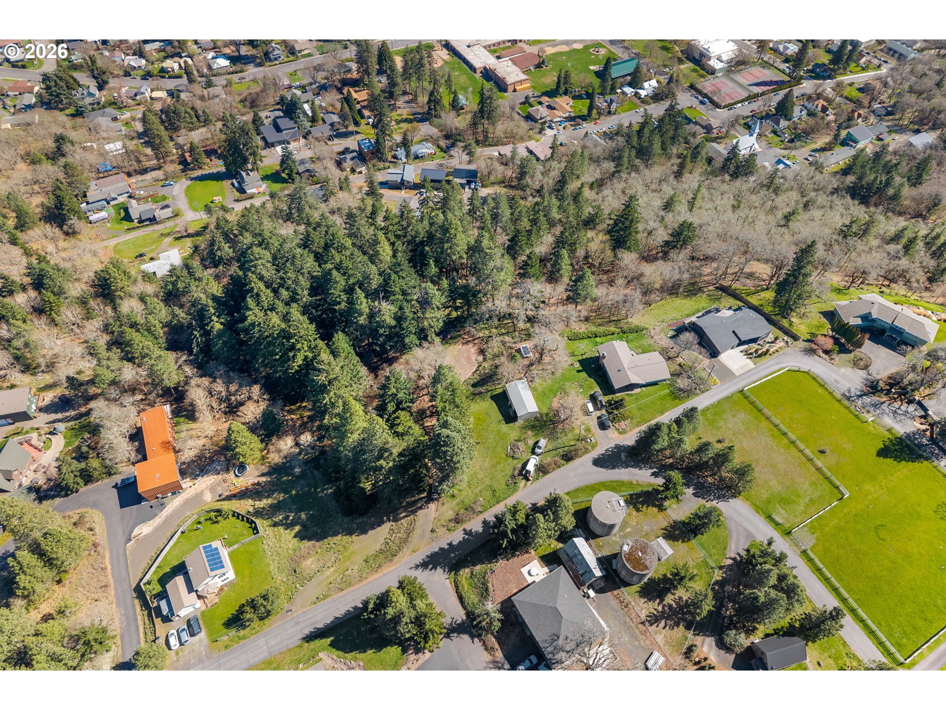735 Northwest Strawberry Mountain Road White Salmon, WA 98672 - Photo 8 of 25 an aerial view of residential houses with outdoor space