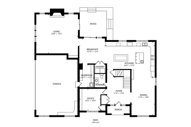 a picture of a bench in front of a window