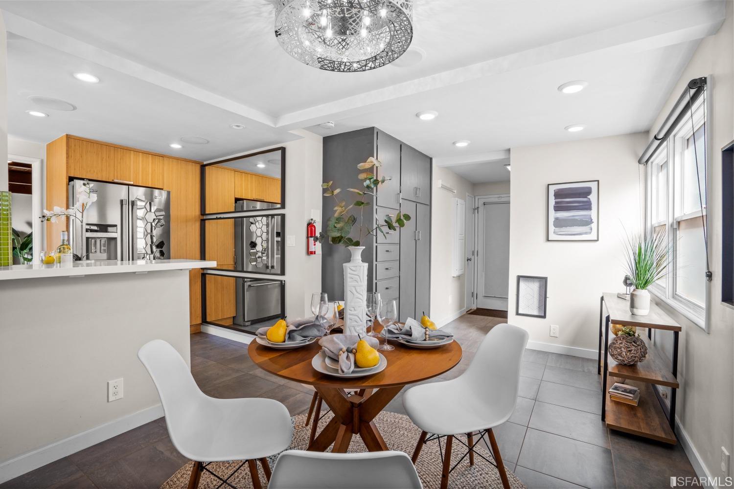 1854 Key Boulevard El Cerrito, CA 94530 - Photo 16 of 43 a view of a dining room with furniture and a chandelier