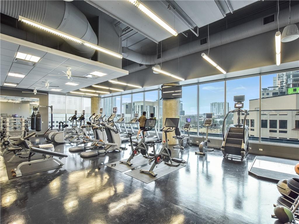 210 Lavaca Street, Unit 2505 Austin, TX 78701 - Photo 37 of 40 a view of a room with gym equipment