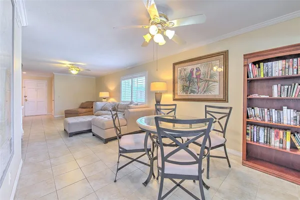 a living room with a large window