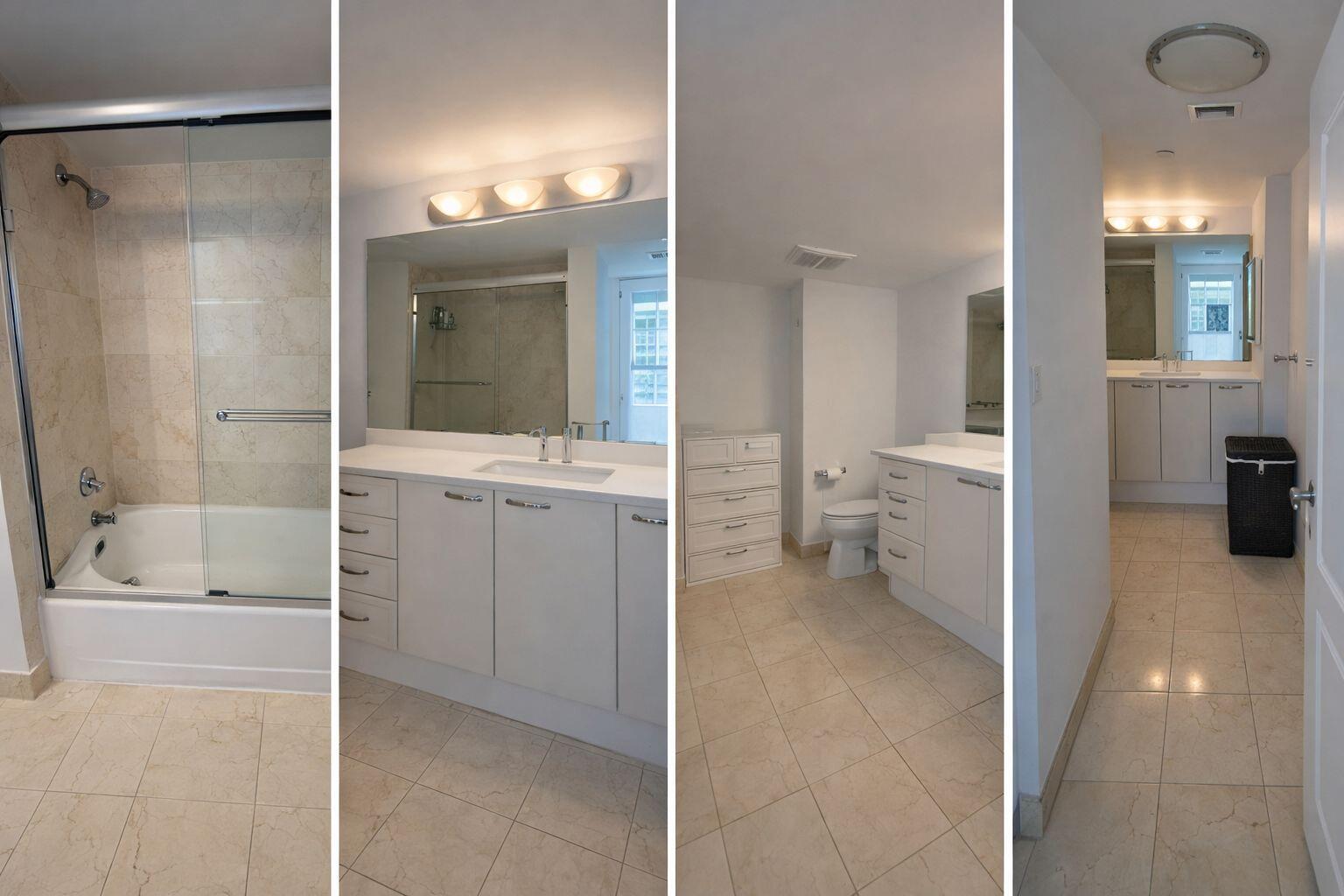 2101 Brickell Avenue, Unit 507 Miami, FL 33129 - Photo 16 of 25 a view of a bathroom with a tub shower and sink
