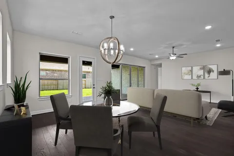 a view of a porch with a backyard