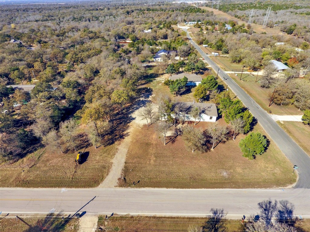 Aerial view of sparsely populated area