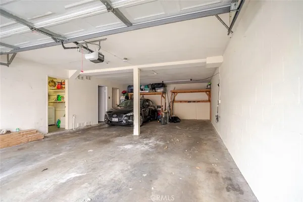 a view of a garage