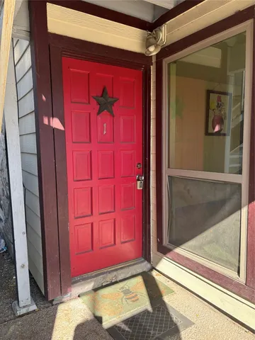 a view of front door