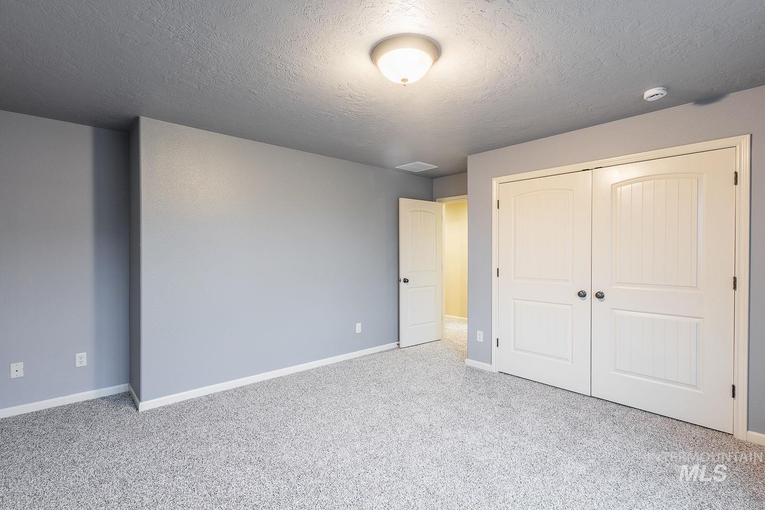 215 South Spring Lake Way Star, ID 83669 - Photo 33 of 50 Unfurnished bedroom with a textured ceiling, carpet flooring, and a closet