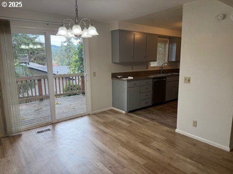 4695 Fox Hollow Road Eugene, OR 97405 - Photo 3 of 9 a view of kitchen with granite countertop microwave and stove