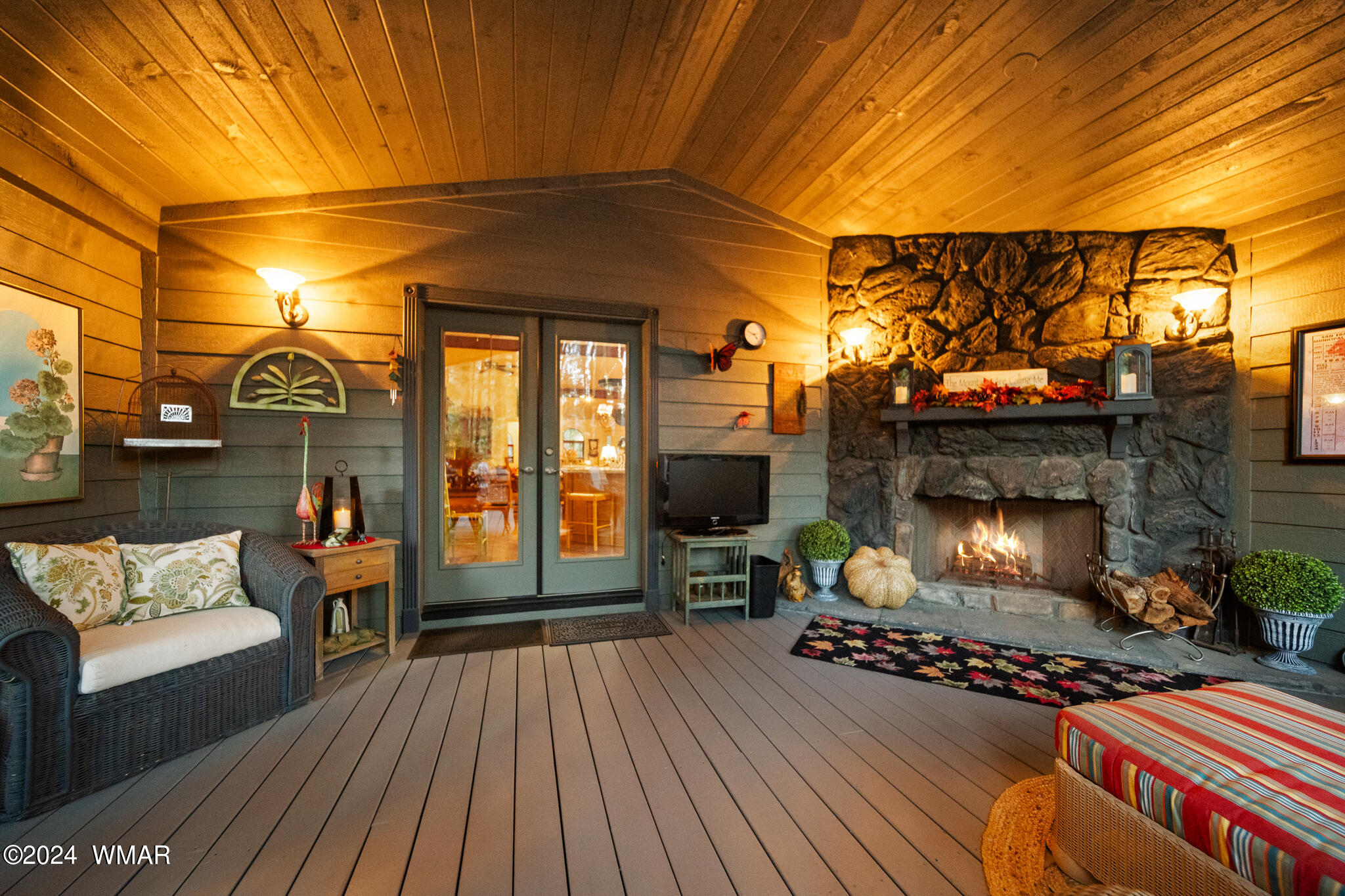 Fireplace on Deck