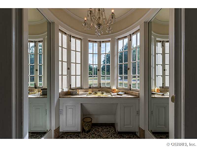630 Rock Beach Road Irondequoit, NY 14617 - Photo 19 of 25 Bathroom. Mansion Half Moon Powder Room with view