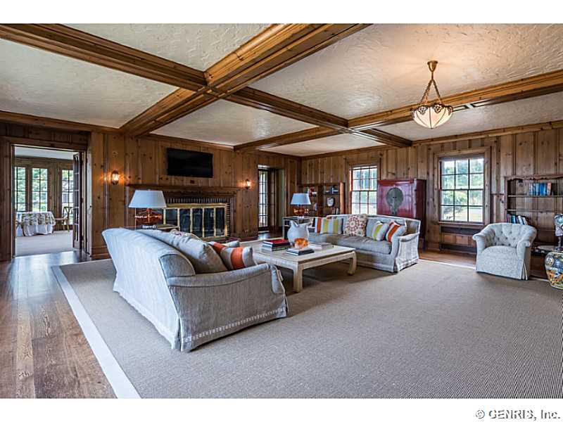 630 Rock Beach Road Irondequoit, NY 14617 - Photo 7 of 25 Living Room. Main Salon in the Mansion with beamed