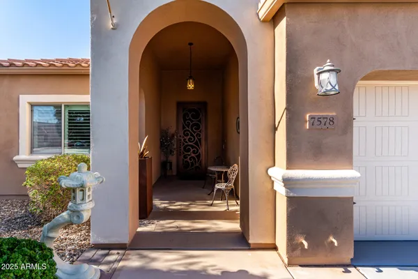a view of a door of the house
