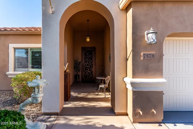 a view of a door of the house