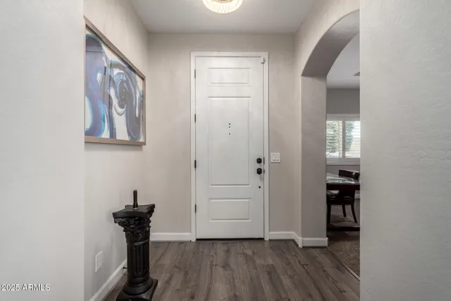 wooden floor and windows in a room