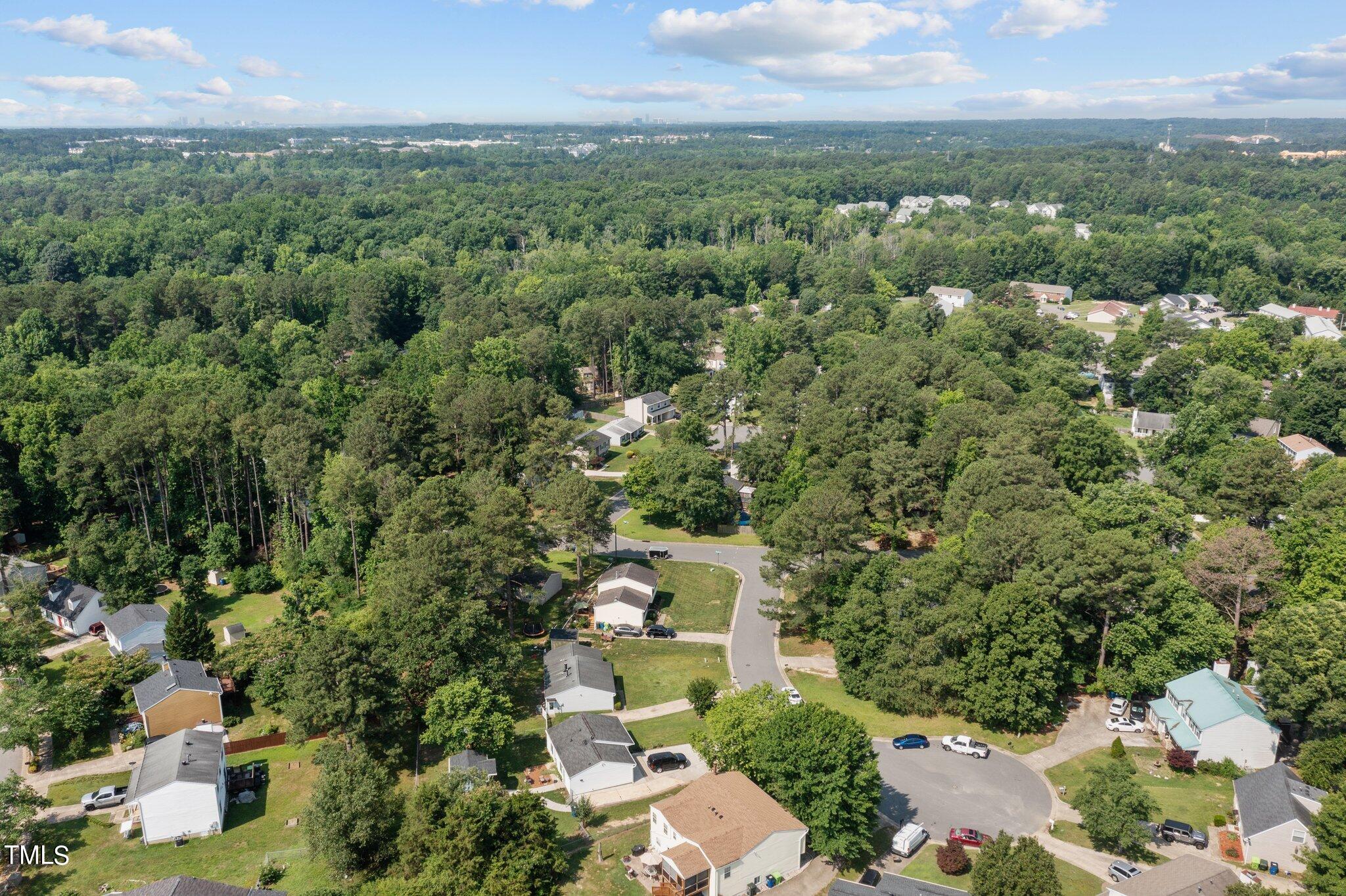5104 Duckworth Court Raleigh, NC 27616 - Photo 36 of 36 an aerial view of a city with lots of residential buildings