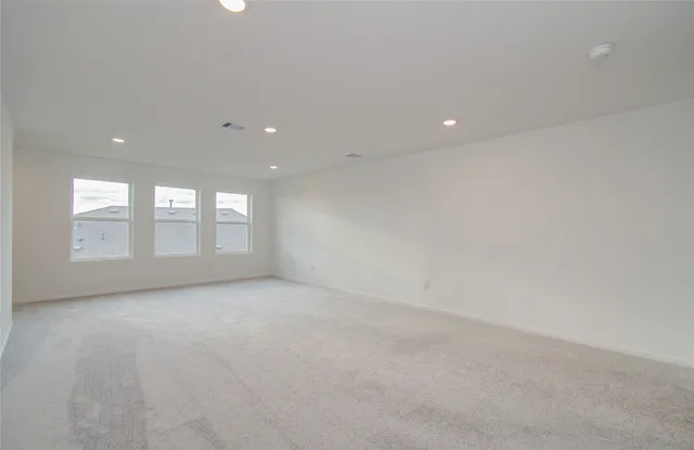 an empty room with a window