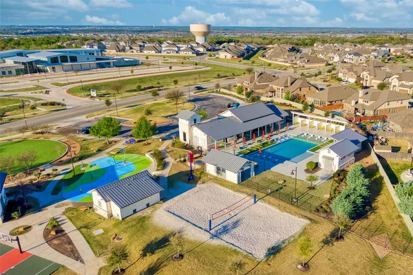 a view of swimming pool and an ocean view