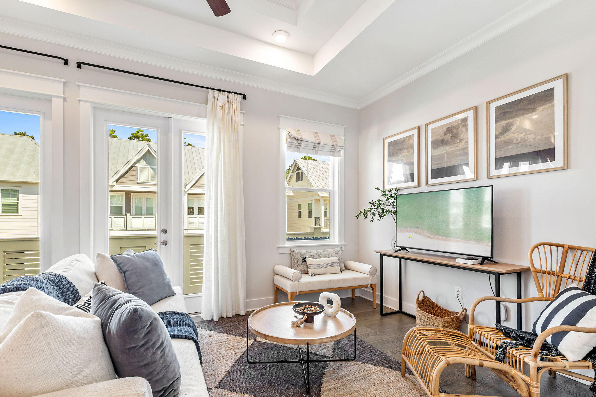 296 Milestone Dr Inlet Beach, Unit C Inlet Beach, FL 32461 - Photo 13 of 51 a living room with furniture and a flat screen tv