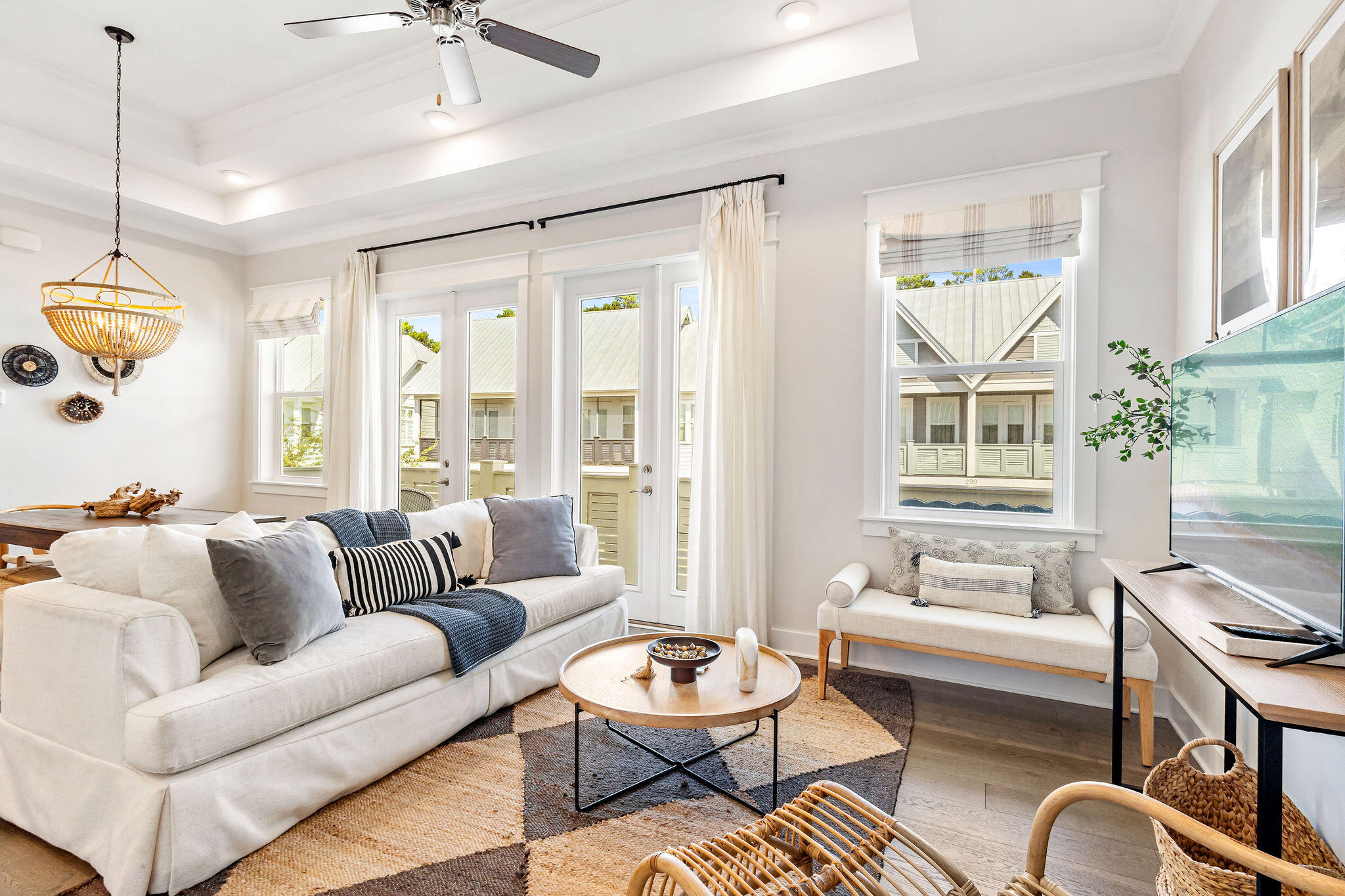 296 Milestone Dr Inlet Beach, Unit C Inlet Beach, FL 32461 - Photo 14 of 51 a living room with furniture and a large window