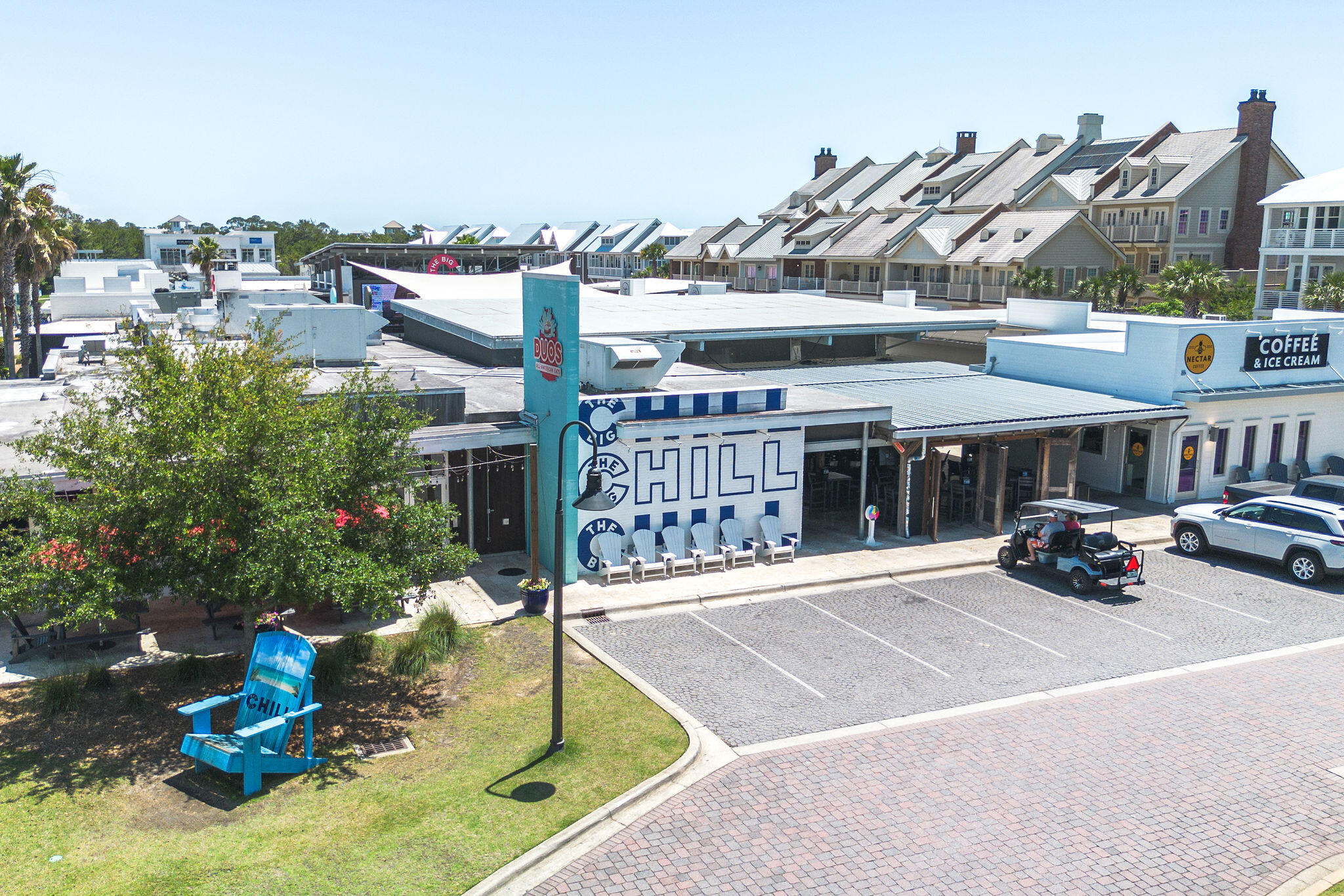 296 Milestone Dr Inlet Beach, Unit C Inlet Beach, FL 32461 - Photo 47 of 51 a front view of a building with sitting space and garden