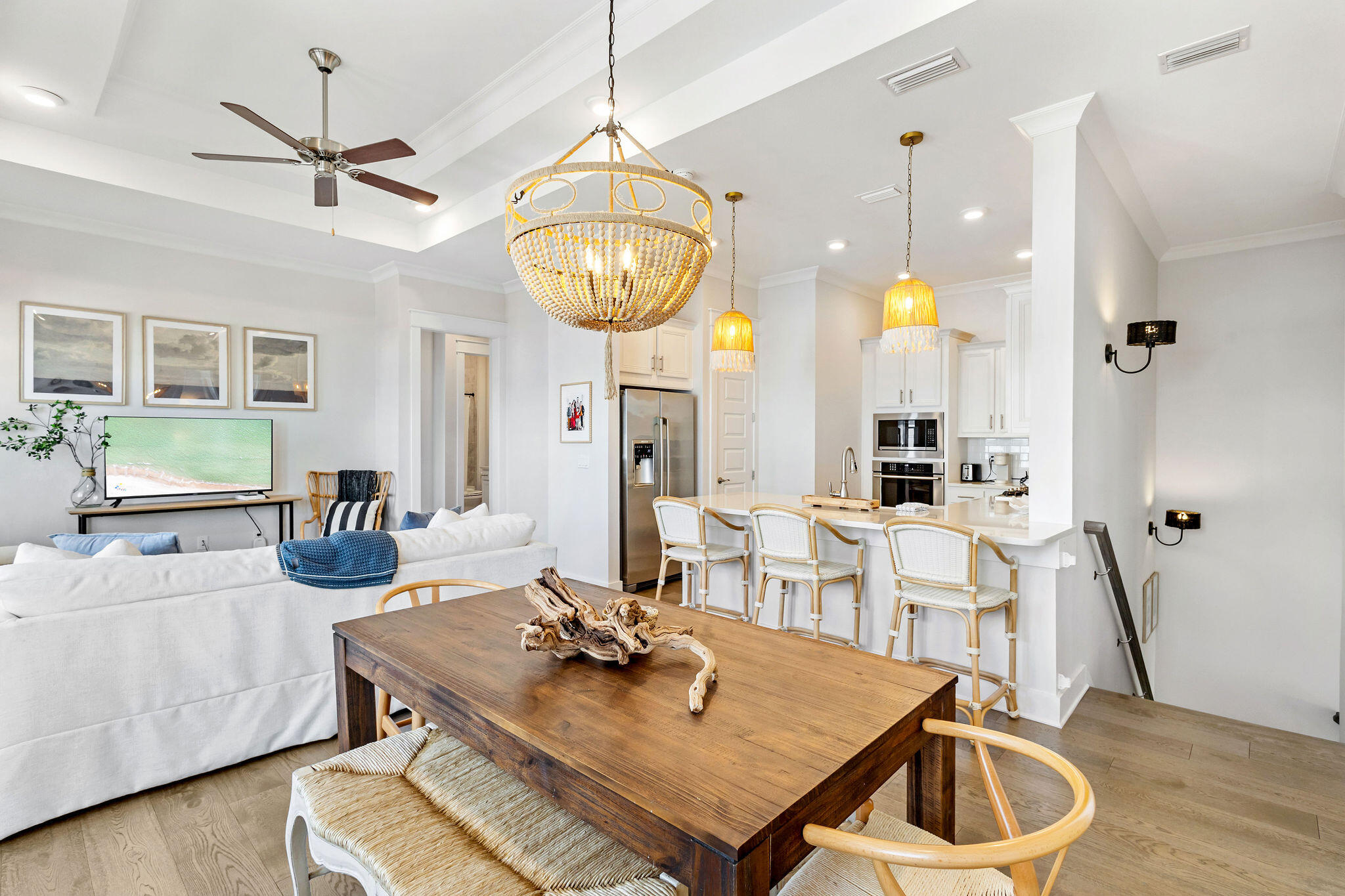 296 Milestone Dr Inlet Beach, Unit C Inlet Beach, FL 32461 - Photo 6 of 51 a very nice looking dining room with a table or chairs and a wooden floor