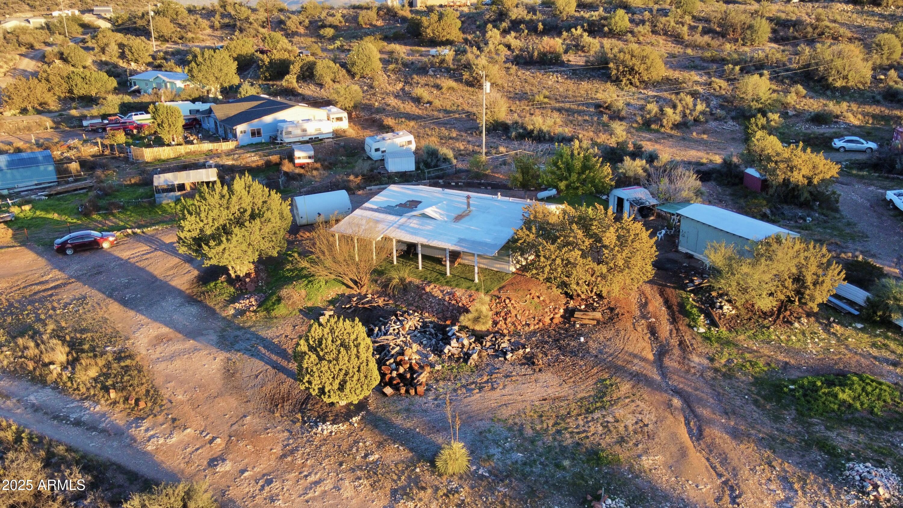 5943 North Bordeaux Road Rimrock, AZ 86335 - Photo 2 of 38 an aerial view of residential houses with outdoor space