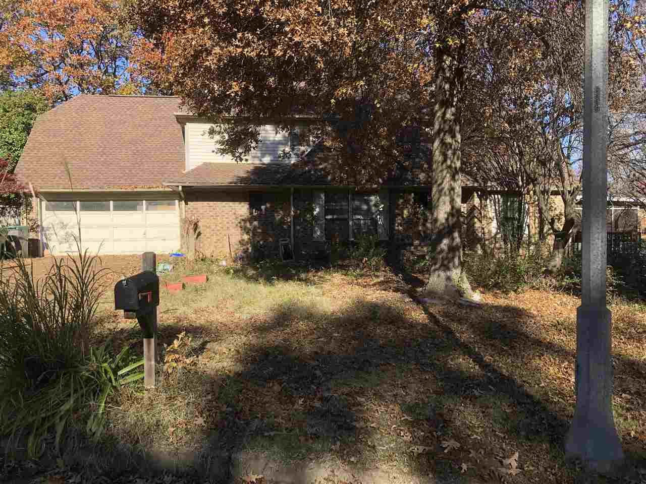 a view of backyard of house