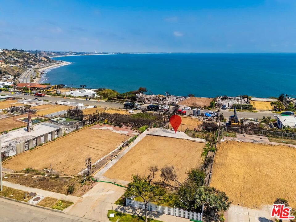 a view of a ocean and beach