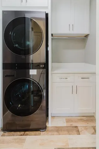 a close up view of washer and dryer
