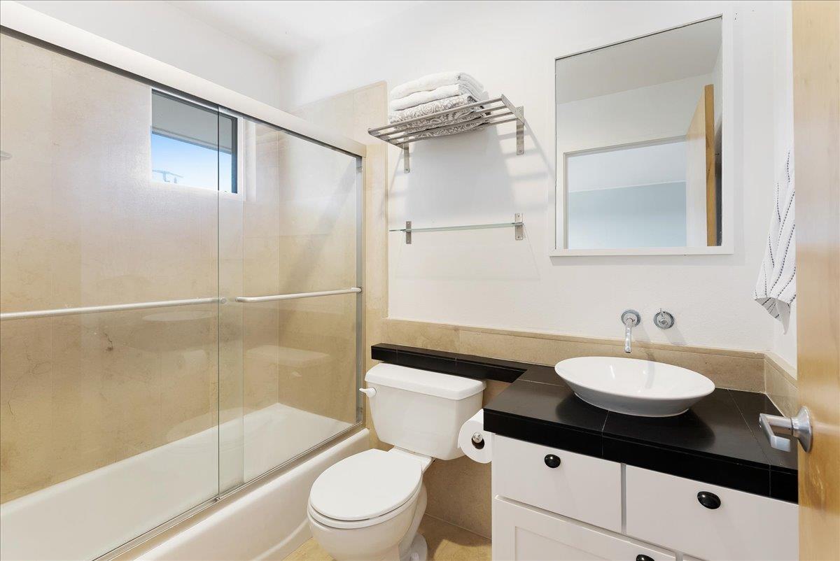 117 Gault Street, Unit B Santa Cruz, CA 95062 - Photo 29 of 42 a bathroom with a sink a toilet and shower
