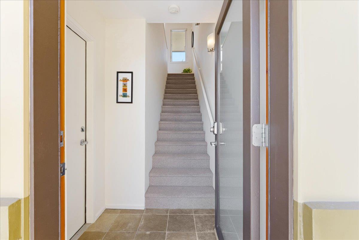 117 Gault Street, Unit B Santa Cruz, CA 95062 - Photo 5 of 42 a view of a hallway with stairs