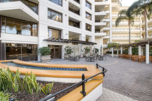 a view of a city with tall buildings