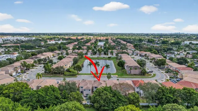 an aerial view of tennis court