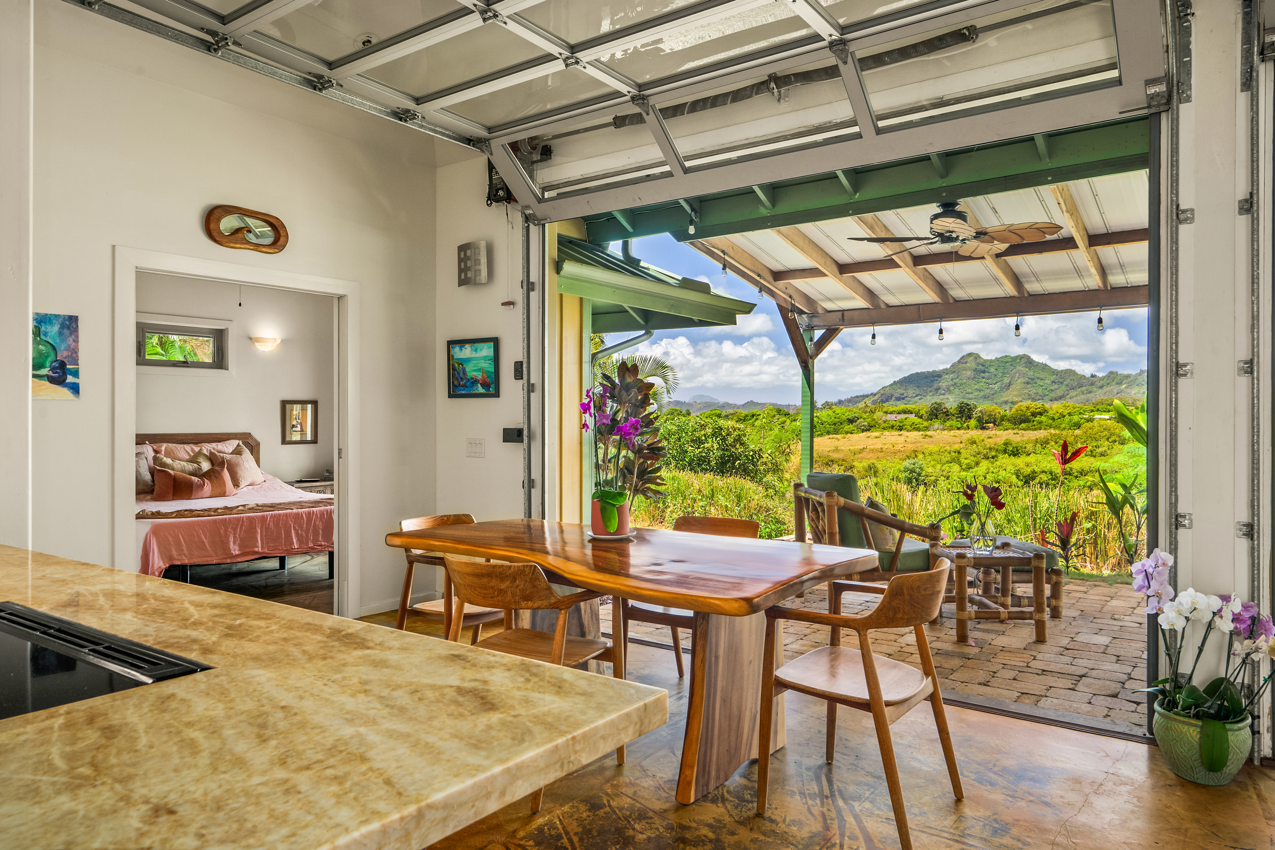 a outdoor space with chairs