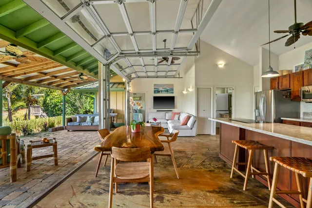 a view of an outdoor space with furniture