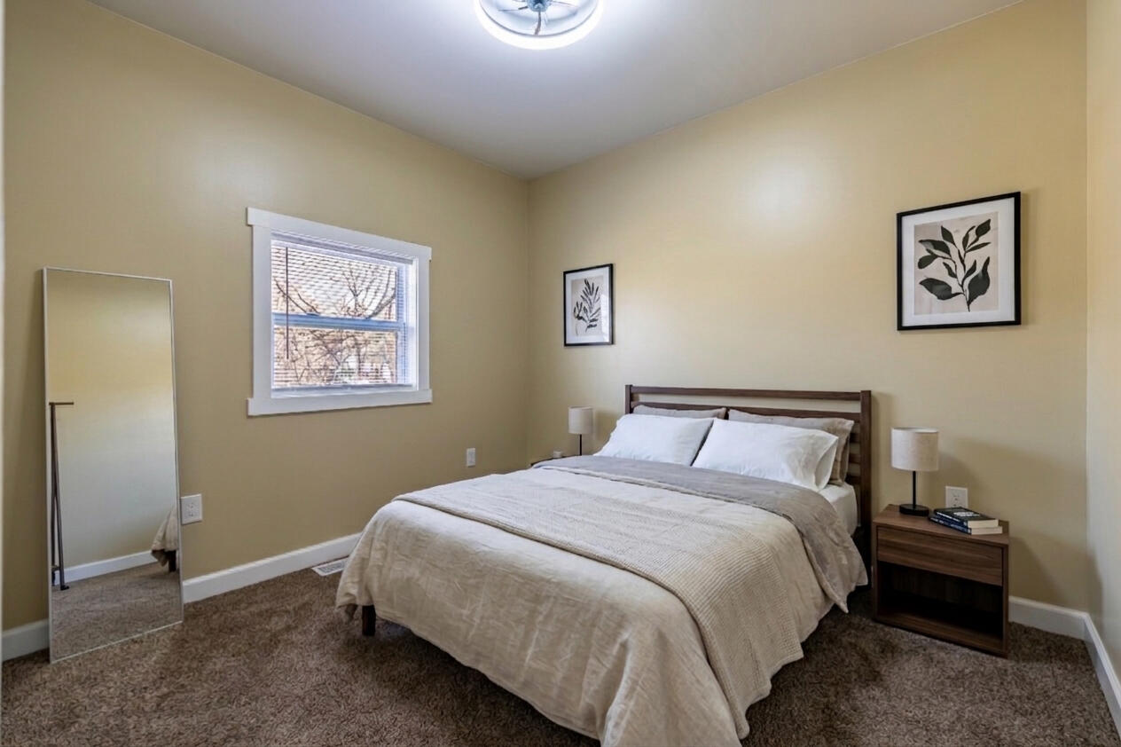 1047 Arizona Street Gary, IN 46403 - Photo 18 of 35 a bedroom with a bed and a painting on the wall