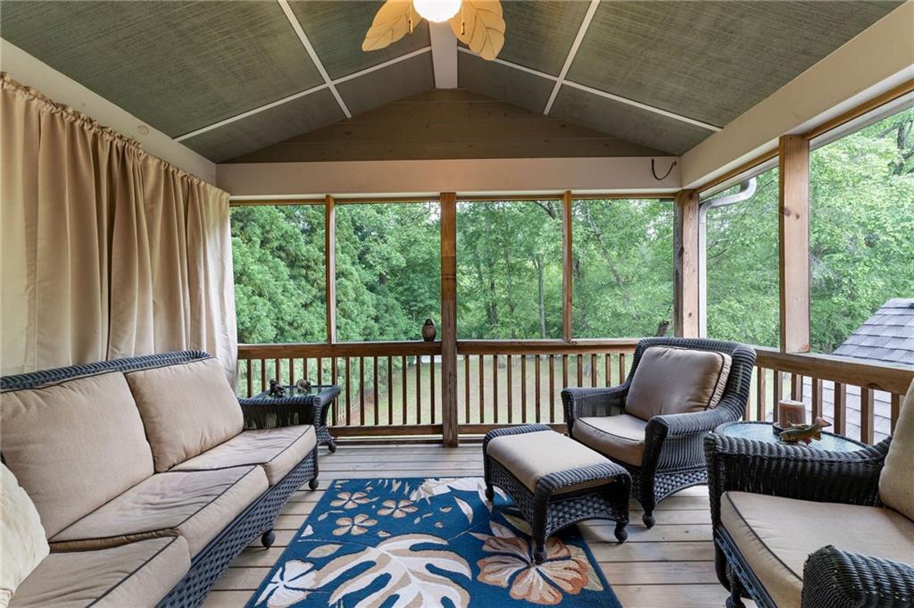 442 Cartecay River Run Ellijay, GA 30536 - Photo 36 of 63 a balcony with furniture and a couch
