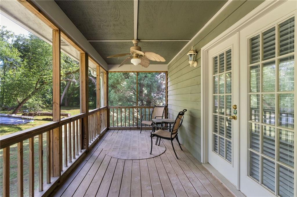 442 Cartecay River Run Ellijay, GA 30536 - Photo 46 of 63 a view of balcony with furniture and wooden floor