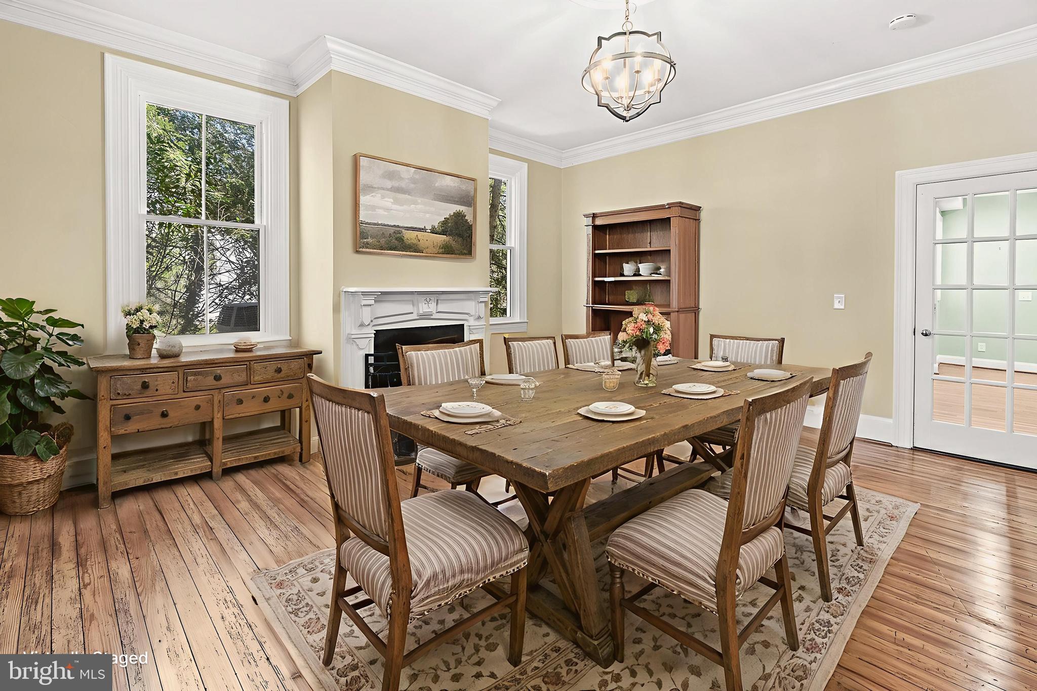 17811 Elgin Road Poolesville, MD 20837 - Photo 27 of 91 Full-sized dining room w/tall ceilings & fireplace