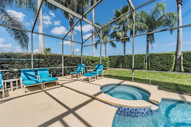 a view of a backyard with a patio