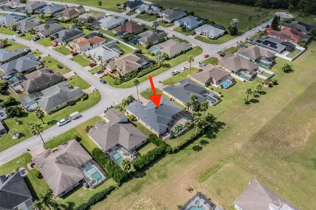 an aerial view of a city with lots of residential buildings