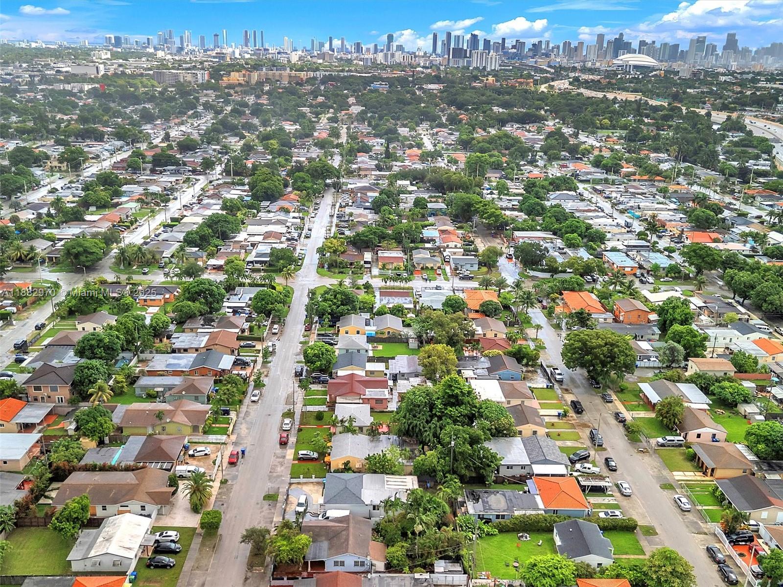 3680 Northwest 16th Street Miami, FL 33125 - Photo 40 of 45 an aerial view of residential houses with city view