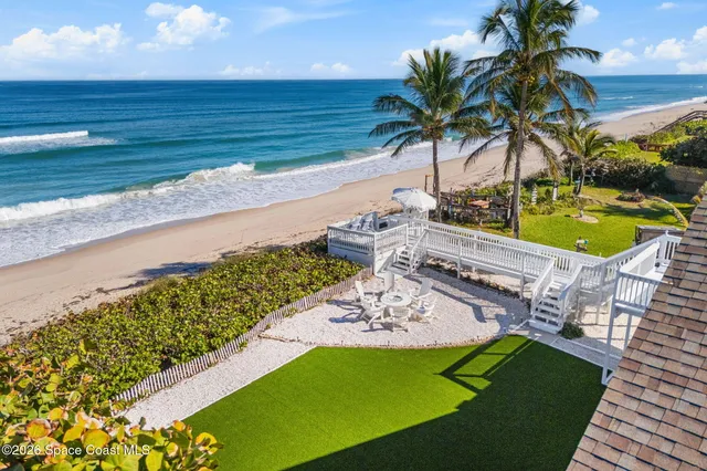 a view of an ocean and beach