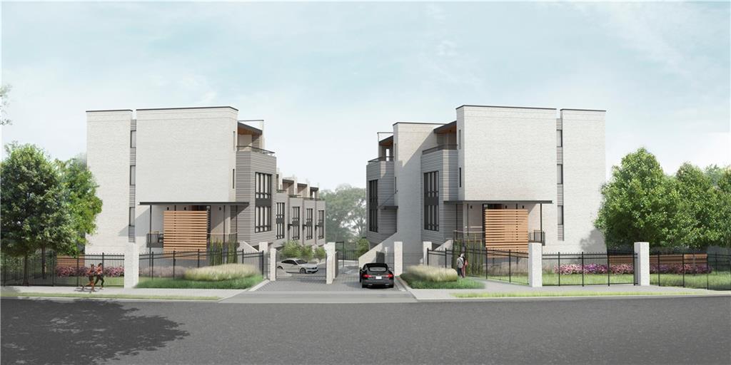 a view of a street in front of a building