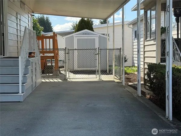 a view of a house with a garage
