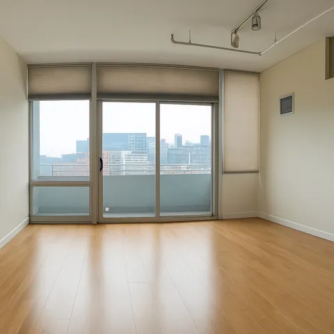 a large white bed in a white room