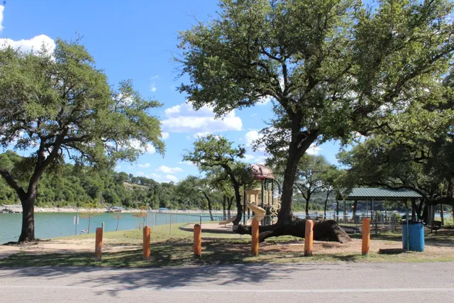 a view of a lake with houses