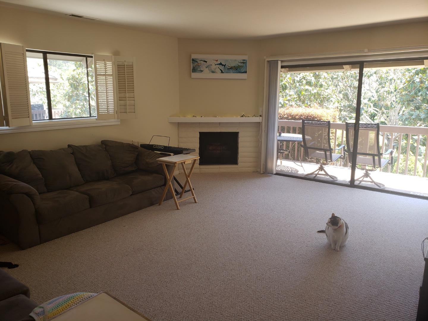 9500 Center Street, Unit 19 Carmel, CA 93923 - Photo 2 of 12 a living room with furniture and a fireplace