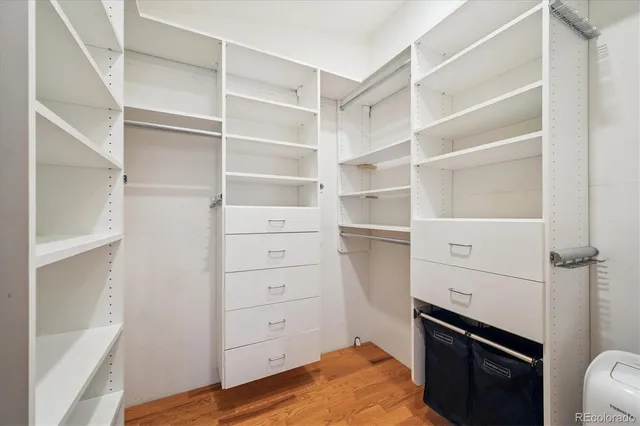 a view of a walk in closet